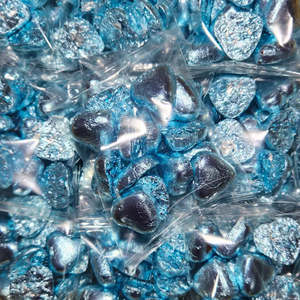 Chocolates: Blue Foiled Chocolate Hearts
