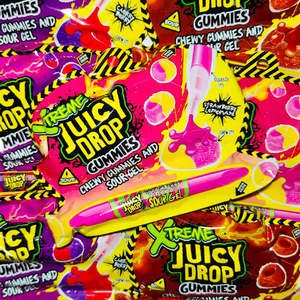 Sour Lollies: X-Treme Juicy Drop Gummies & Sour Gel 57g