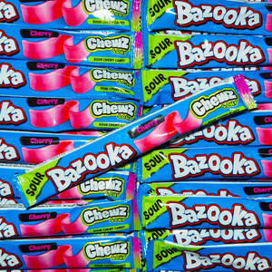Lollies: Bazooka Sour Cherry Chew Bar 14g