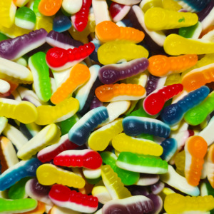 Rainbow Sour Worms 1kg