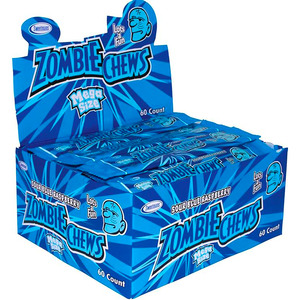 Zombie Chews Sour Raspberry 28g - 72pcs