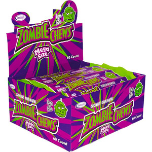 Frontpage: Zombie Chews Sour Grape 28g - 72pcs