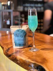 Turquoise Waves Cotton Candy Glitter Bomb