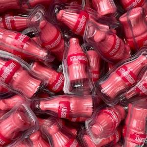 Filled Gummy Strawberry Bottles - 100g