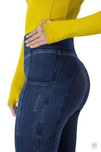 Breeches: LeMieux Seamless Denim Pull On Navy