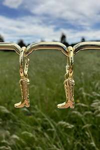 Sand In My Boots Huggie Earrings - Sterling Silver 14K Gold Plated