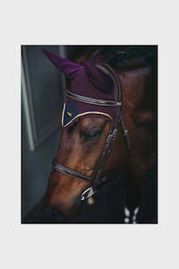 Halters: Equestrian Stockholm Purple Gold Ear Net