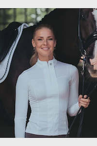 Riding Shirts: Equestrian Stockholm Light Breeze Top White