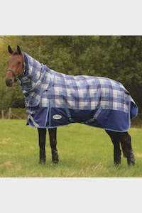 WEATHERBEETA COMFITEC PREMIER TRIO DETACH-A-NECK SNUG MEDIUM DARK BLUE PLAID