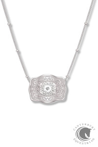 Elite Equestrian Jewellery 1: SpurWest Mini Belt Buckle Necklace Silver (Amelia Rose)
