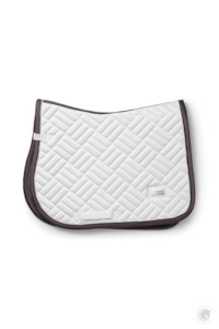 Equestrian Stockholm Jump Saddle Pad Modern White Dark Violet