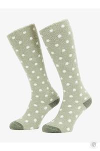 Lemieux Riding Wear: LeMieux Sally Spot Flufflies Socks Fern