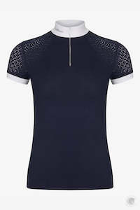 LeMieux Olivia Short Sleeve Show Shirt Navy
