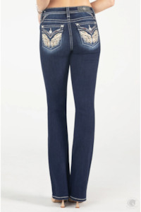 Miss Me: Miss Me Berry and Gold Bootcut Jeans