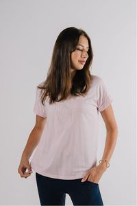 Casual Clothing: Étoile EQ Embossed Logo Tee - Rose Pink