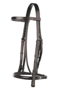 Jeffries Falcon Show Cavesson Bridle with Black rubber reins