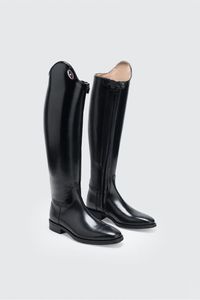 Pre-Order Secchiari Roma Dressage Boots - Black, Semi Patent