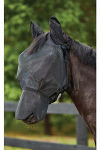 Fly Masks: ComFiTec Double Dart Deluxe Fly Mask with Ears and Nose