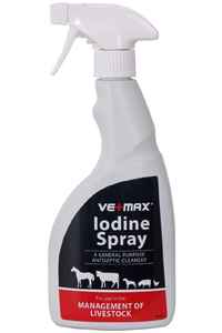 Vet: Vetmax Iodine Solution Spray 2.5% 500gm