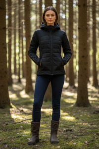 Stable Style Lightweight Slim-Fit Down Jacket - Black