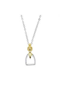 Gifts: Two Tone Stirrup Necklace