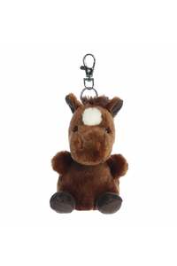 Gifts: 4" Plush Truffle Brown Horse Palm Pals Clip-On