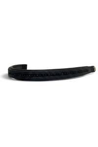 Albion Straight Browband with delicate black diamante detailing