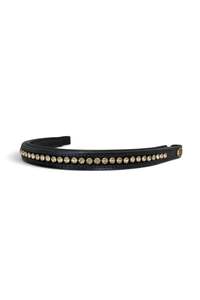 Albion Straight Browband with Large yellow diamantes