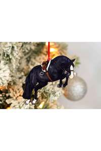 Hunter Jumper Horse Christmas Ornament - Black Horse