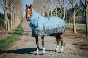 Horse Between Rugs: 2025 1200D 50g Light Blue/Grey Combo