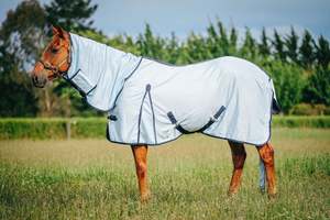 Pony Summer Rugs: Baby Blue Mesh Combo with Tail Bag (Pony)