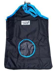 Storage: Black/Aqua Large Hay Bag