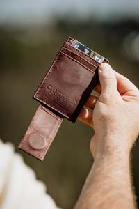 Clothing Bags Giftware: Slimline Leather Money Clip & Wallet