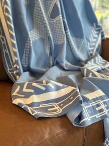 Clothing Bags Giftware: Knitted Blanket – Sky Blue
