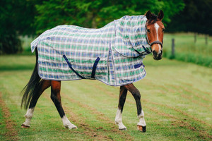Horse Summer Rugs: Mesh PVC Combo - Blue/green