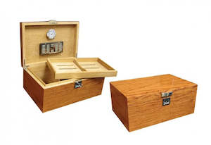 Humidors Desktop Large: The Princeton Bubinga Desktop Humidor (~130 count)