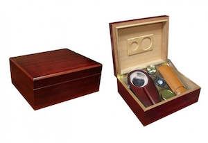 The Diplomat Desktop Humidor gift-set (~25-50 count)