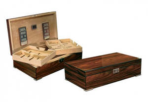 The Salvador - Polished lacquer finish with dual-trays & silver feet desktop hum&hellip;