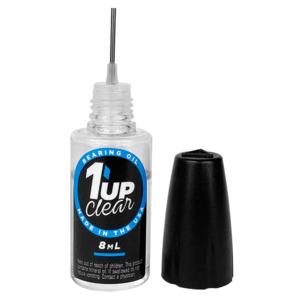 Oil Bearings: 1up Racing: Clear Bearing Oil - 8ml Oiler Bottle