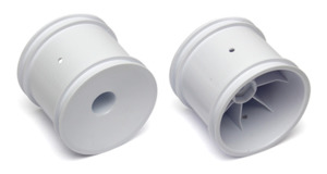 Team Associated 12mm Hex Stadium Truck Dish Wheel (2) (White)