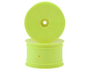 1 10 Off Road Wheels: XRAY: 2WD/4WD Rear Wheel Aerodisk With 12mm Hex - Yellow - Hard (2) (329913-Y)