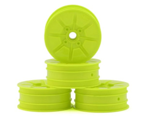 1 10 Vintage Off Road Rims Tires Dirt: JConcepts RC10 Pioneer 2.2 Bearing Front Wheels (Yellow) (4)