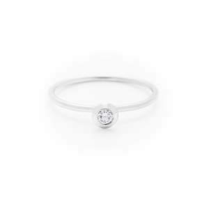 Products: Diamond white gold small round ring