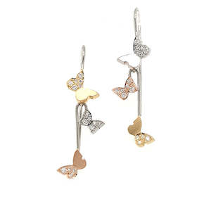 Collections Flowers: Butterfly Diamond earrings