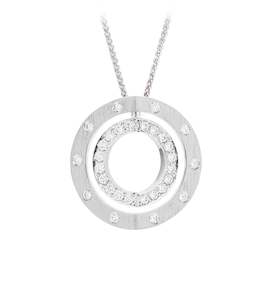 Collections Hidden Heart: Double Hidden Heart™ white gold diamond pendants