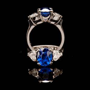 Collections Portfolio: Sapphire and diamond three stone