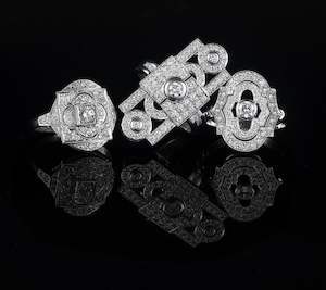 Collections Portfolio: Art Deco diamond engagement rings