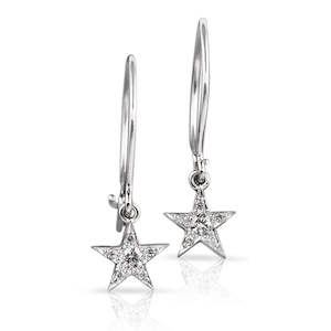 Fine Jewellery Earrings: Diamond star drop earrings