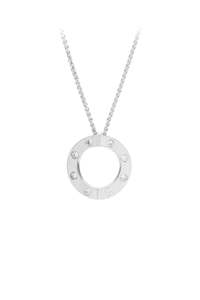 Medium Hidden Heart™ platinum diamond pendant