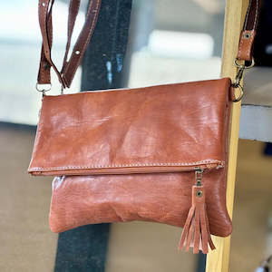 Artisan Bags: Camel Selena Foldover Shoulder Bag